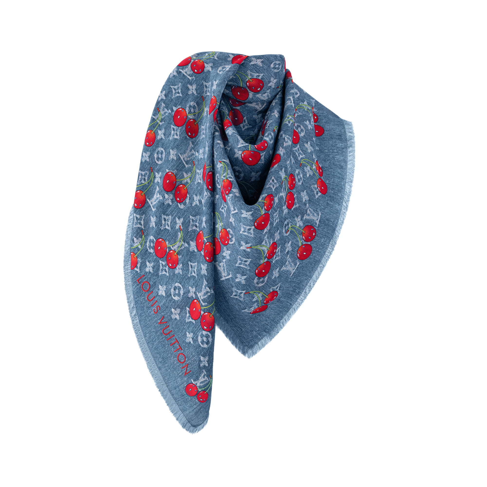 LV x TM Denim Cerise Shawl . - Accessories | LOUIS VUITTON